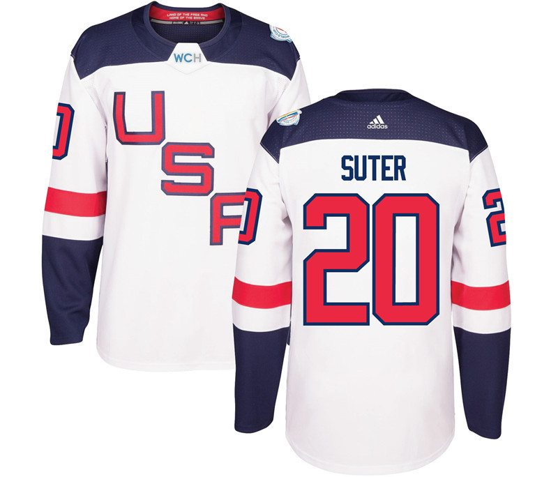USA 20 Ryan Suter White 2016 World Cup Of Hockey Premier Player Jersey