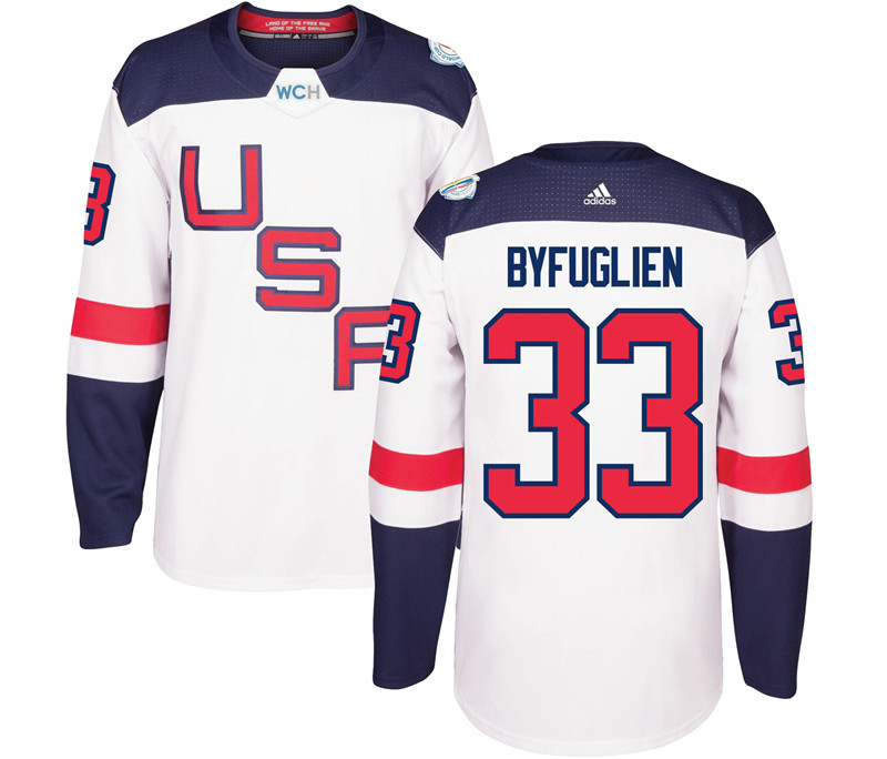 USA 33 Dustin Byfuglien White 2016 World Cup Of Hockey Premier Player Jersey