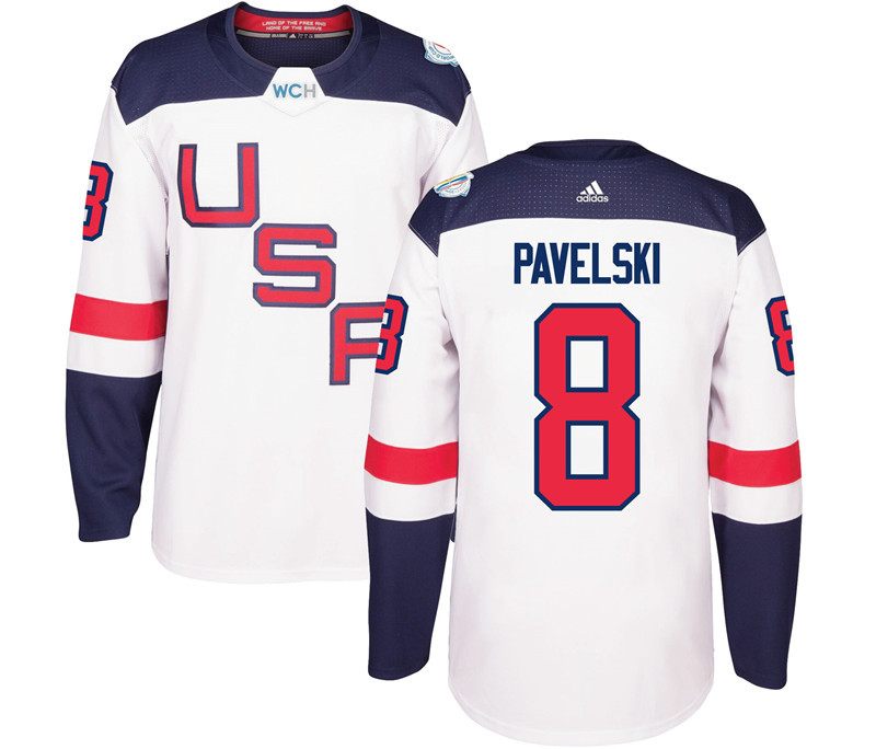 USA 8 Joe Pavelski White 2016 World Cup Of Hockey Premier Player Jersey