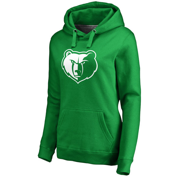 Memphis Grizzlies Fanatics Branded Women's Kelly Green St. Patrick's Day White Logo Pullover Hoodie