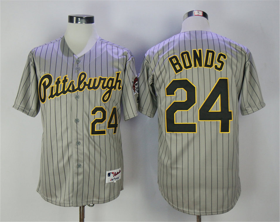 Pirates 24 Barry Bonds Gray 1997 Turn Back The Clock Throwback Jersey