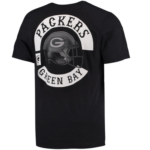 Men's Green Bay Packers Nike Black Helmet Tri Blend T-Shirt2