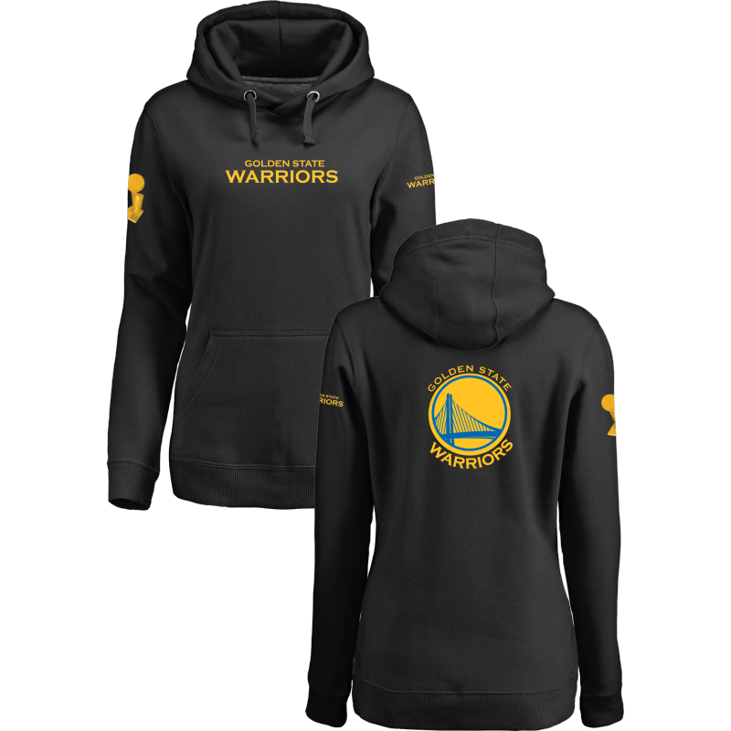 Golden State Warriors 2017 NBA Champions Black Women's Pullover Hoodie3