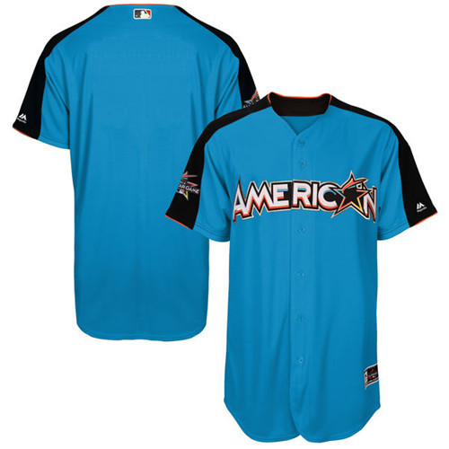 Men's American League Majestic Blue 2017 MLB All-Star Game Authentic On-Field Home Run Derby Team Jersey