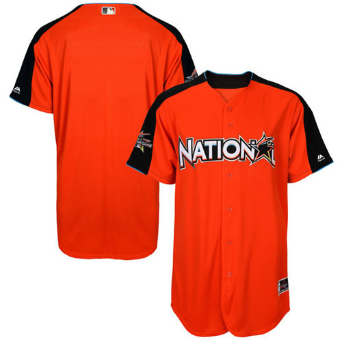 Men's National League Majestic Orange 2017 MLB All-Star Game Authentic On-Field Home Run Derby Team Jersey
