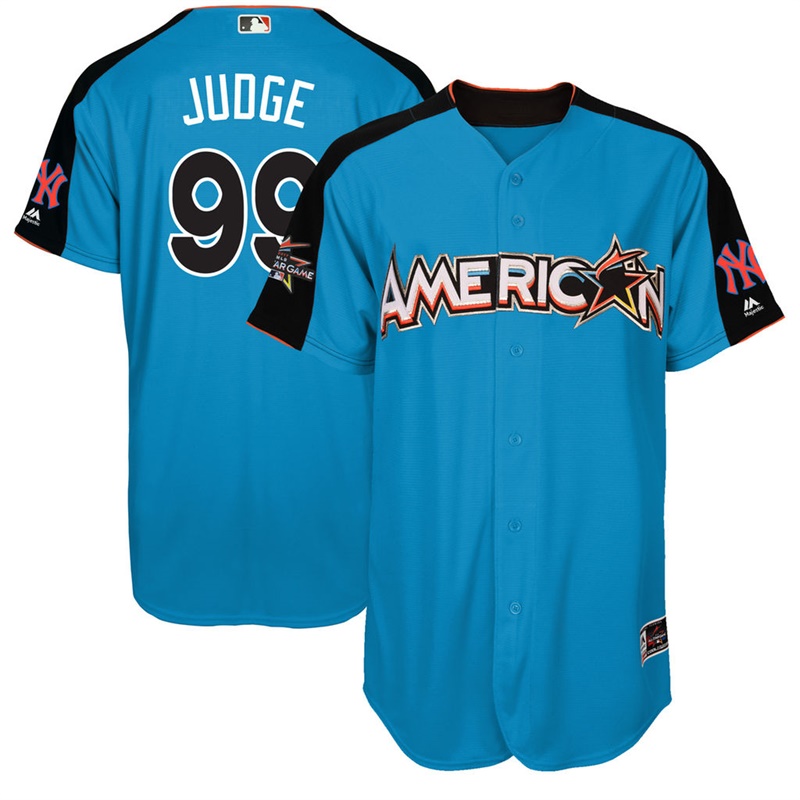 American League 99 Aaron Judge Blue 2017 MLB All-Star Game Home Run Derby Jersey
