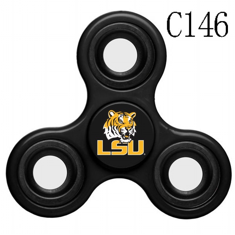 LSU Tigers Team Logo Black 3 Way Fidget Spinner