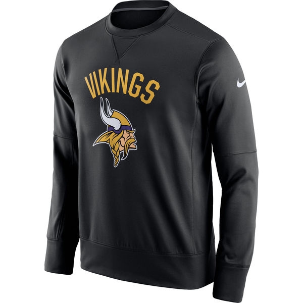 Men's Minnesota Vikings Nike Black Sideline Circuit Performance Sweatshirt
