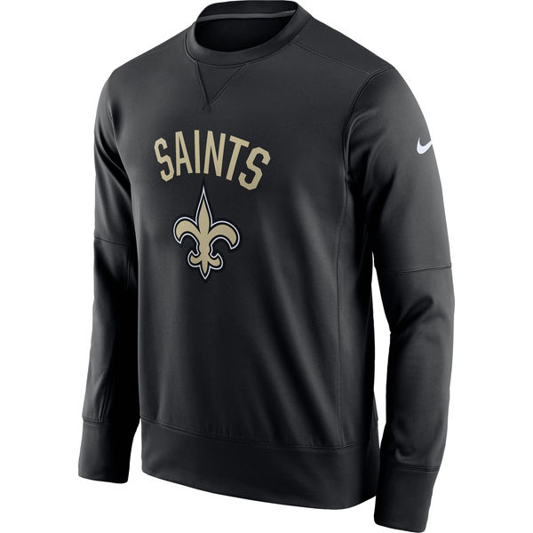 Men's New Orleans Saints Nike Black Sideline Circuit Performance Sweatshirt