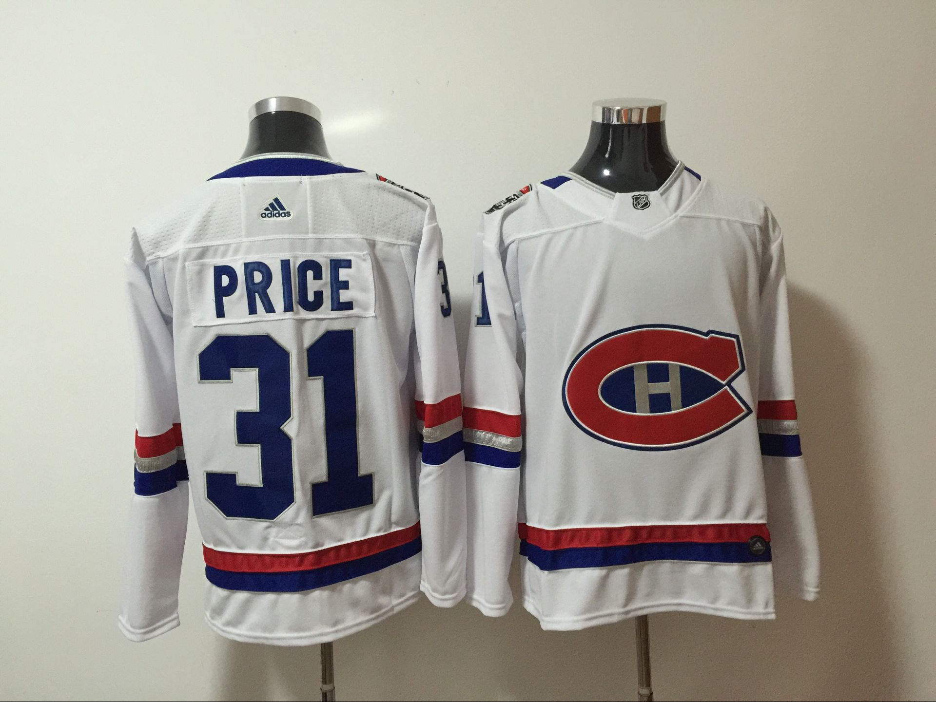 Canadiens 31 Carey Price White 2017 NHL 100 Classic Adidas Jersey