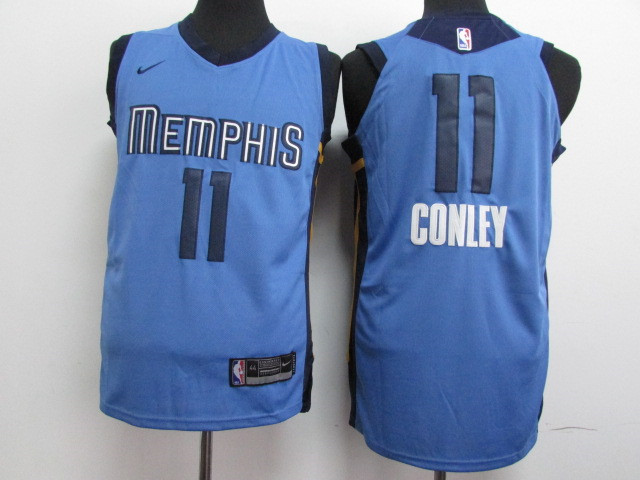 Grizzlies 11 Mike Conley Light Blue Nike Authentic Jersey