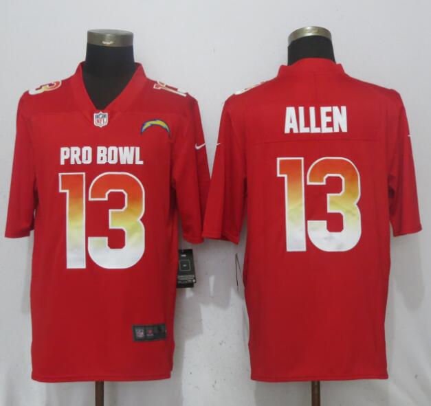 Nike AFC Chargers 13 Keenan Allen Red 2018 Pro Bowl Game Jersey