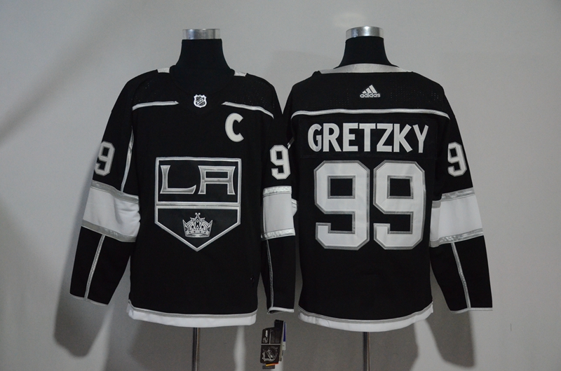 Kings 99 Wayne Gretzky Black Adidas Jersey