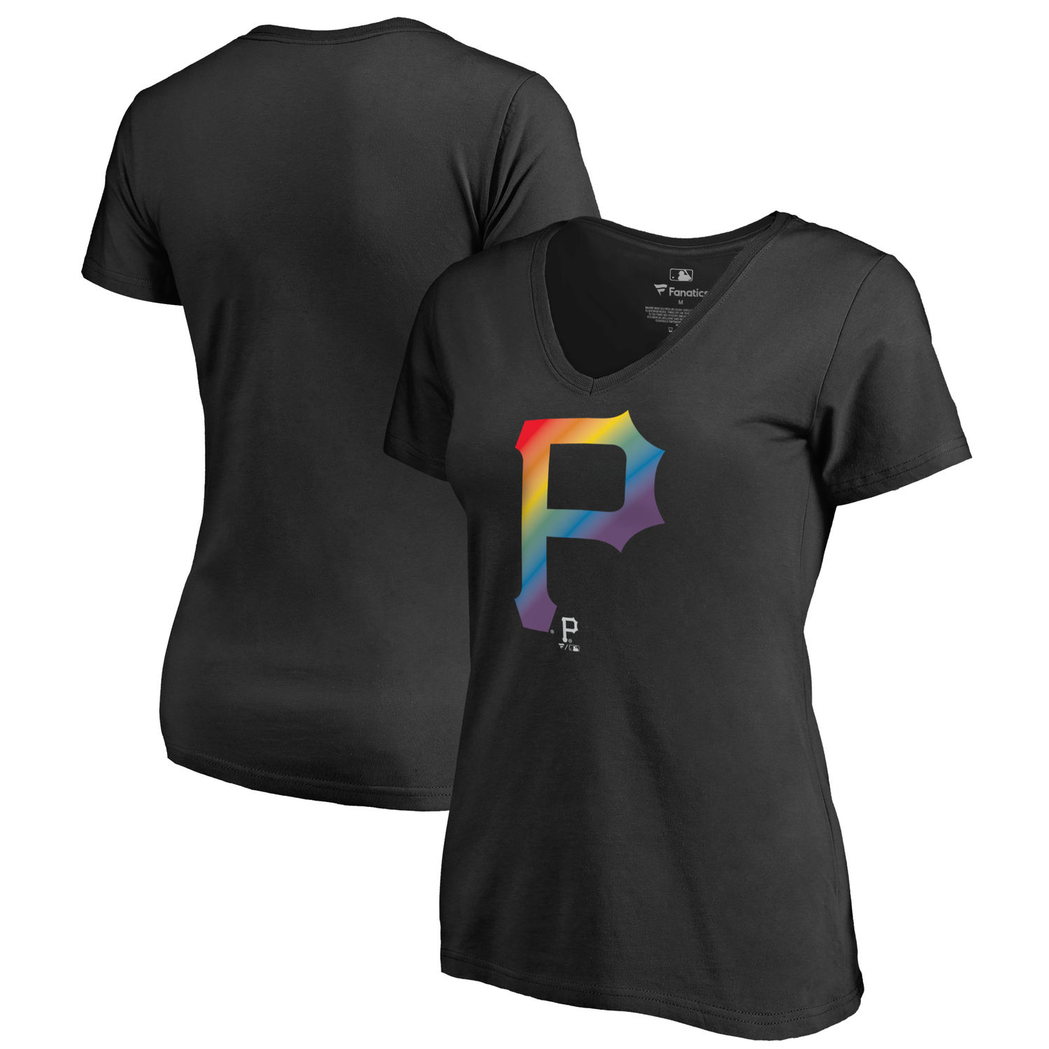 Women's Pittsburgh Pirates Fanatics Branded Black Big & Tall Pride T Shirt