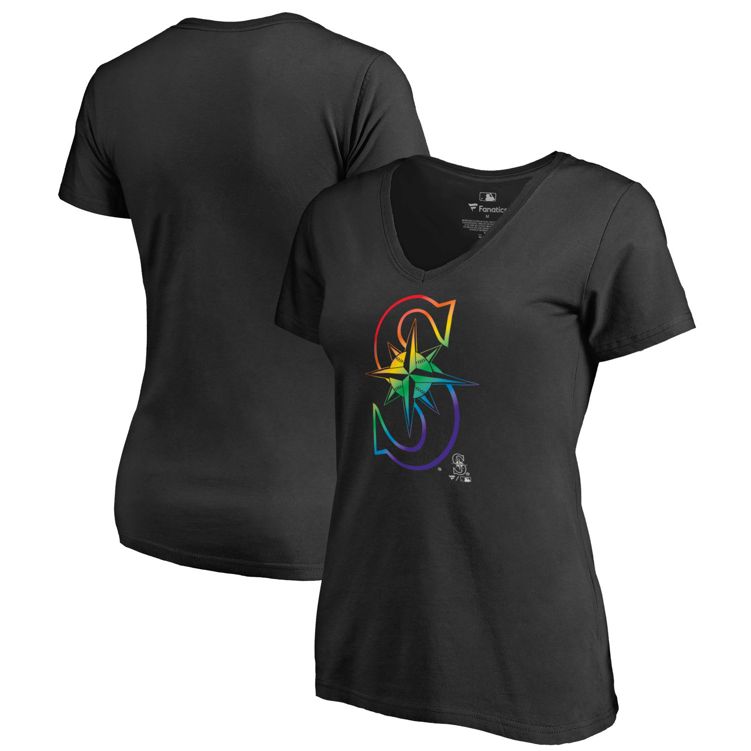 Women's Seattle Mariners Fanatics Branded Pride Black T Shirt
