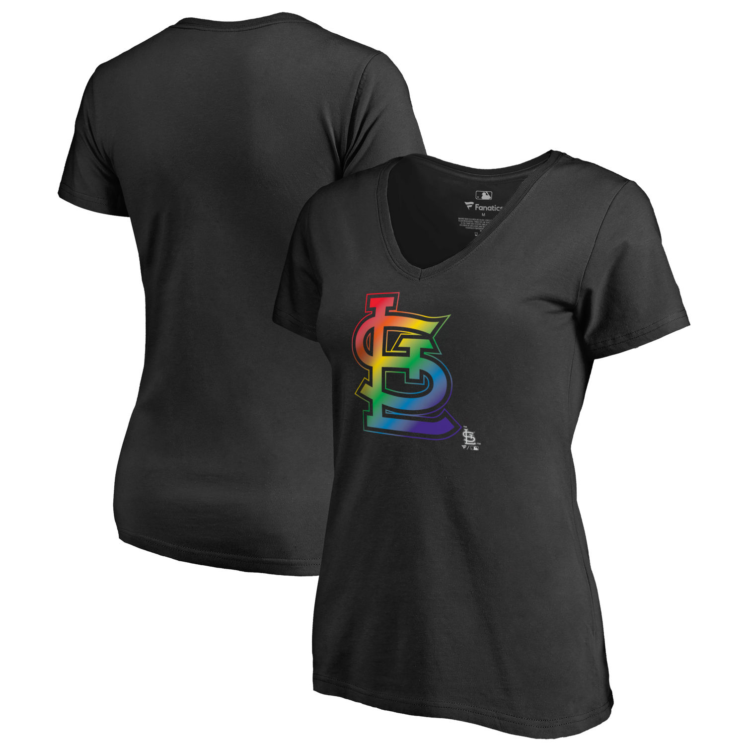 Women's St. Louis Cardinals Fanatics Branded Pride Black T Shirt