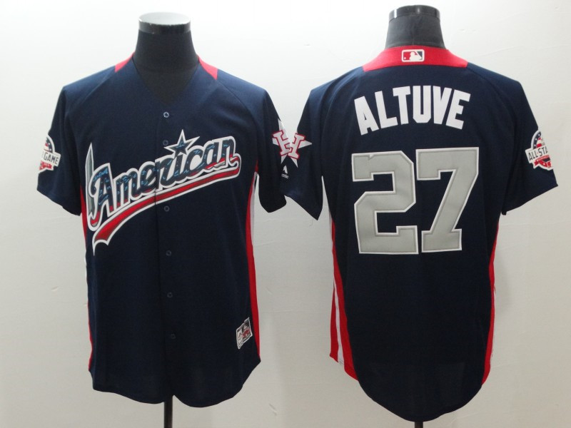 American League 27 Jose Altuve Navy 2018 MLB All-Star Game Home Run Derby Jersey