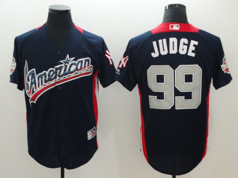 American League 99 Aaron Judge Navy 2018 MLB All-Star Game Home Run Derby Jersey