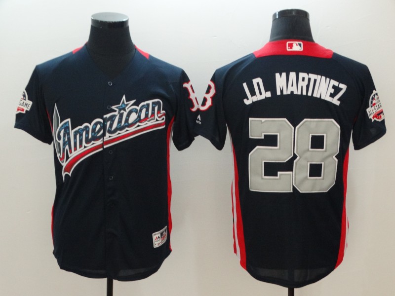 American League 28 J.D. Martinez Navy 2018 MLB All-Star Game Home Run Derby Jersey