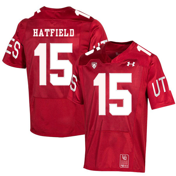 Utah Utes 15 Dominique Hatfield Red 150th Anniversary College Football Jersey