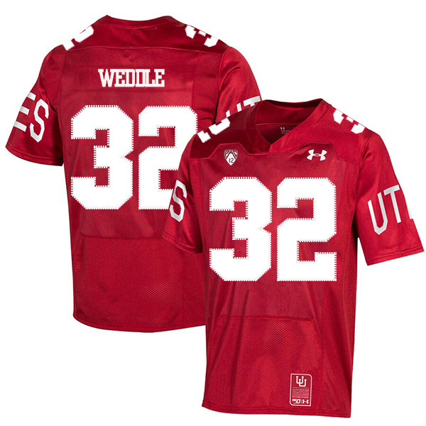 Utah Utes 32 Eric Weddle Red 150th Anniversary College Football Jersey