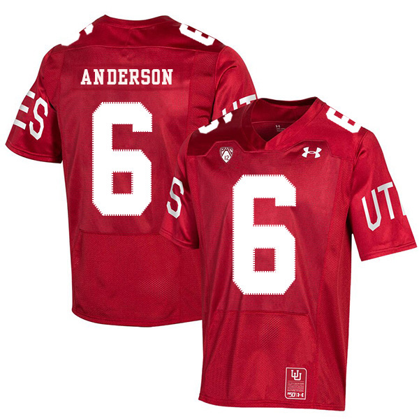 Utah Utes 6 Dres Anderson Red 150th Anniversary College Football Jersey