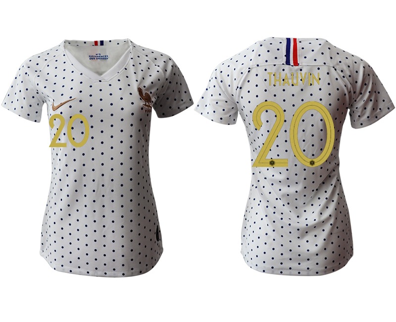 2019-20 France 20 THAUVIN Away Women Soccer Jersey