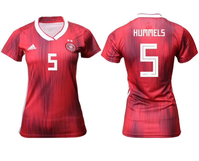 2019-20 Germany 5 HUMMELS Away Women Soccer Jersey