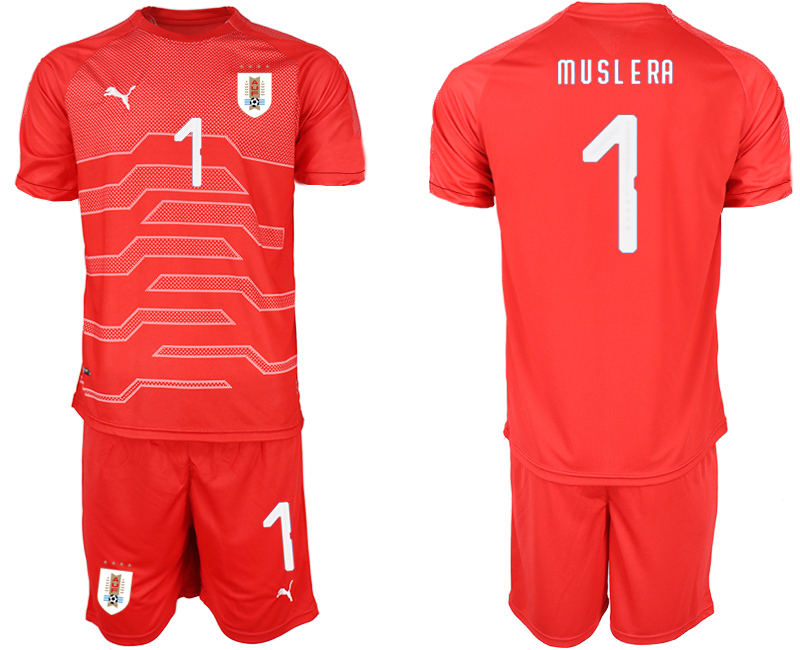 2019-20 Uruguay 1 M U S L E RA Red Goalkeeper Soccer Jersey