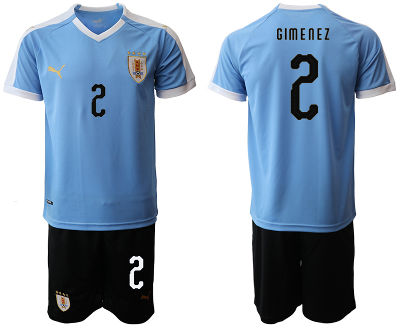 2019-20 Uruguay 2 GIM E0N E Z Home Soccer Jersey