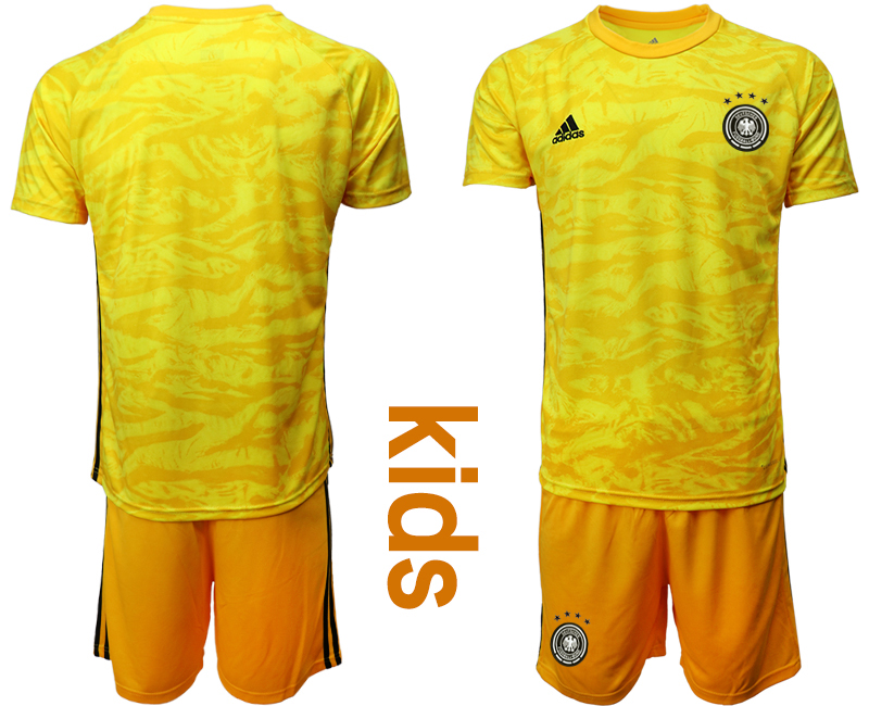 2019-20 Germany Yellow Goalkeeper Youth Soccer Jersey
