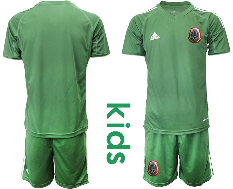 2019-20 Mexico Arm Green Youth Goalkeeper Soccer Jersey