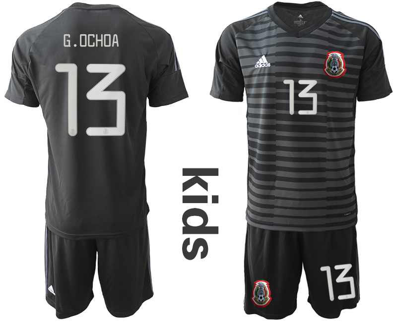 2019-20 Mexico Black 13 G.OCHOA Youth Goalkeeper Soccer Jerseys