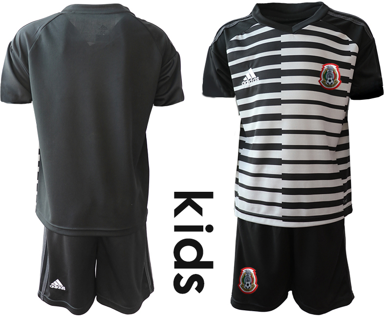 2019-20 Mexico Black Youth Goalkeeper Soccer Jersey