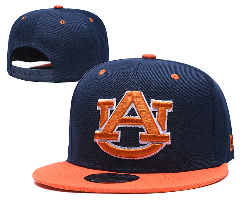 Auburn Tigers Team Logo Navy Orange Yellow Adjustable Hat GS