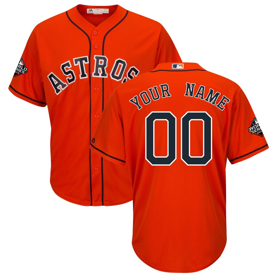 Astros Customized Orange 2019 World Series Bound Cool Base Jersey