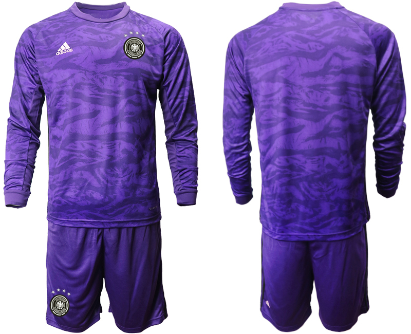 2019-20 Germany Purple Green Long Sleeve Goalkeeper Soccer Jersey
