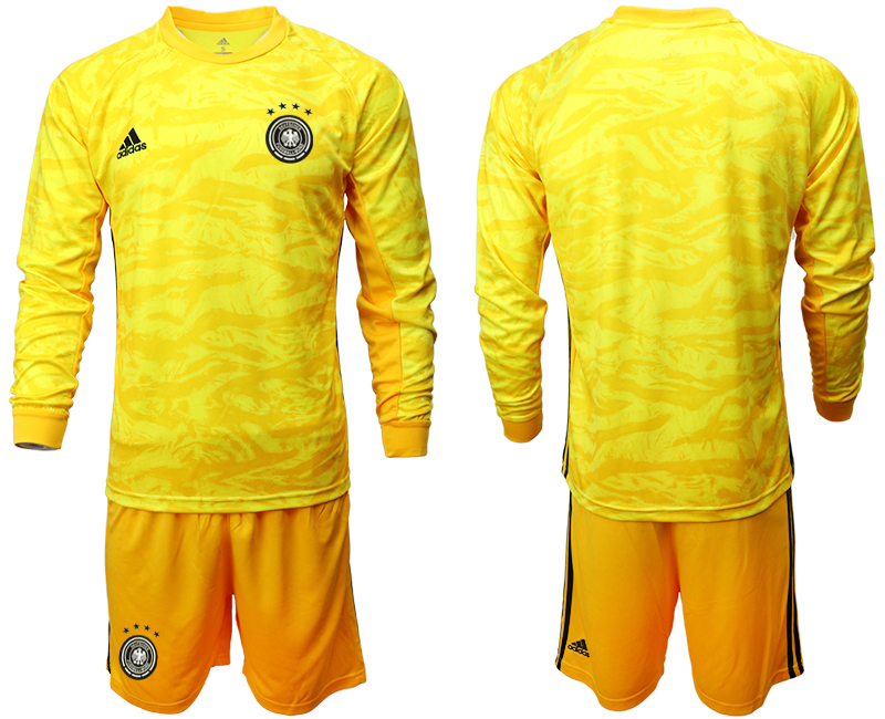2019-20 Germany Yellow Long Sleeve Goalkeeper Soccer Jersey
