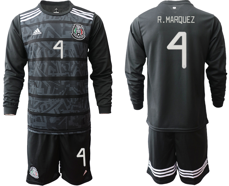 2019-20 Mexico 4 R.MARQUEZ Home Long Sleeve Soccer Jersey