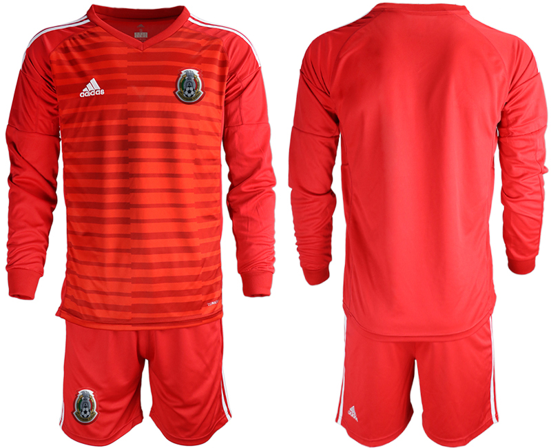 2019-20 Mexico Red Long Sleeve Goalkeeper Soccer Jersey