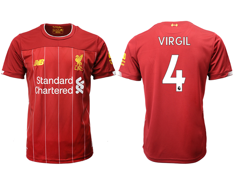 2019-20 Liverpool 4 VIRGIL Home Thailand Soccer Jersey