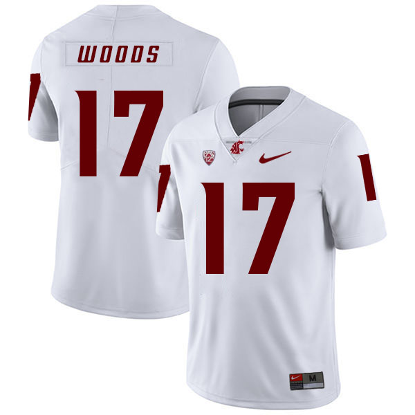 Washington State Cougars 17 Kassidy Woods White College Football Jersey