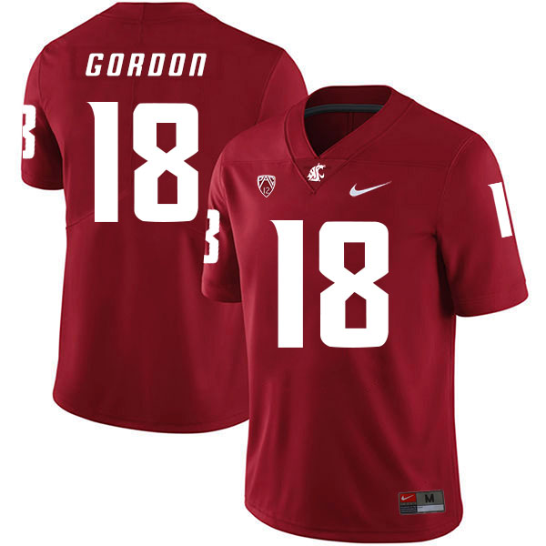 Washington State Cougars 18 Anthony Gordon Red College Football Jersey