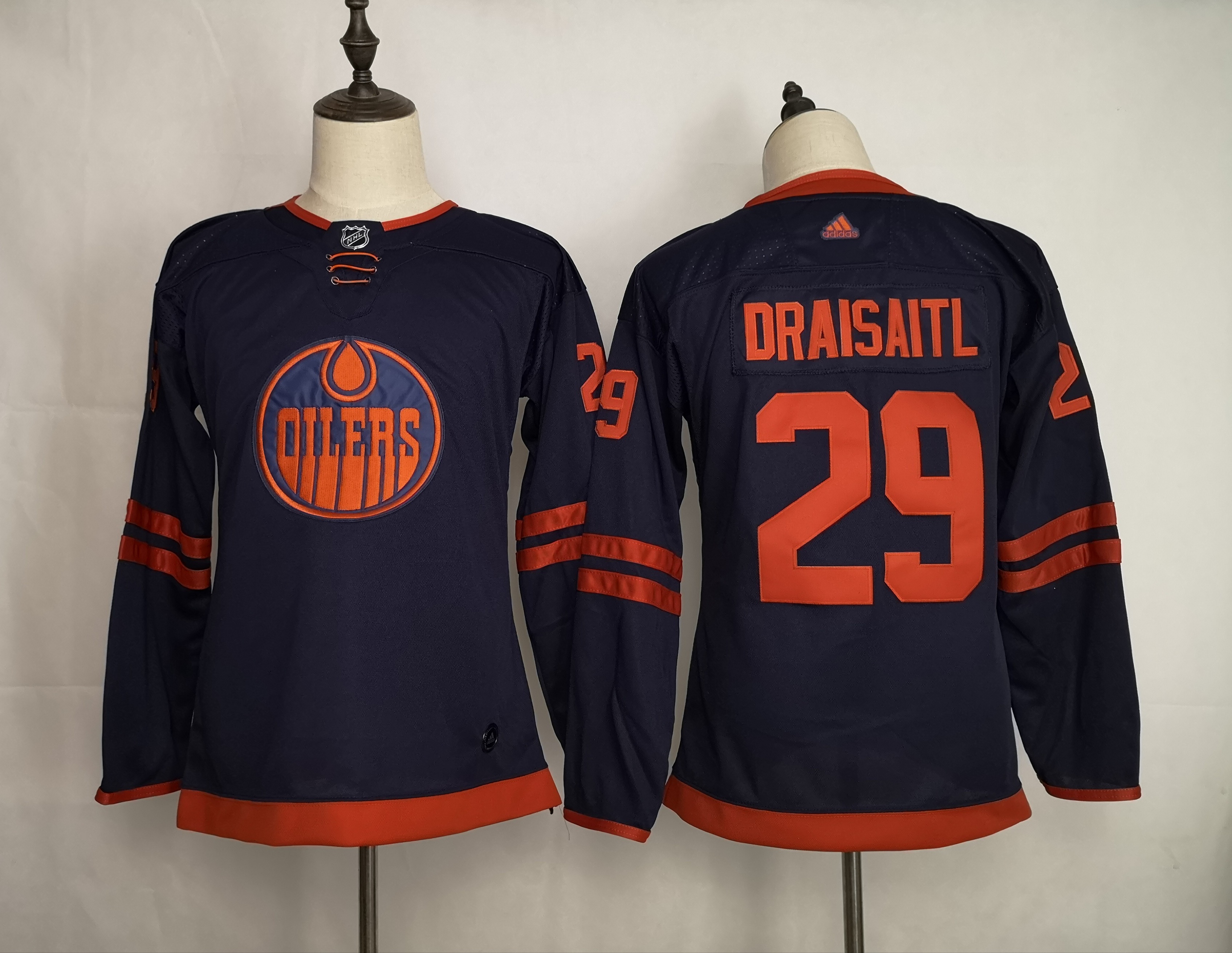 Oilers 29 Leon Draisaitl Navy Youth 50th anniversary Adidas Jersey
