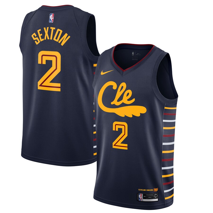 Cavaliers 2 Collin Sexton Black 2019-20 Nike Swingman Jersey