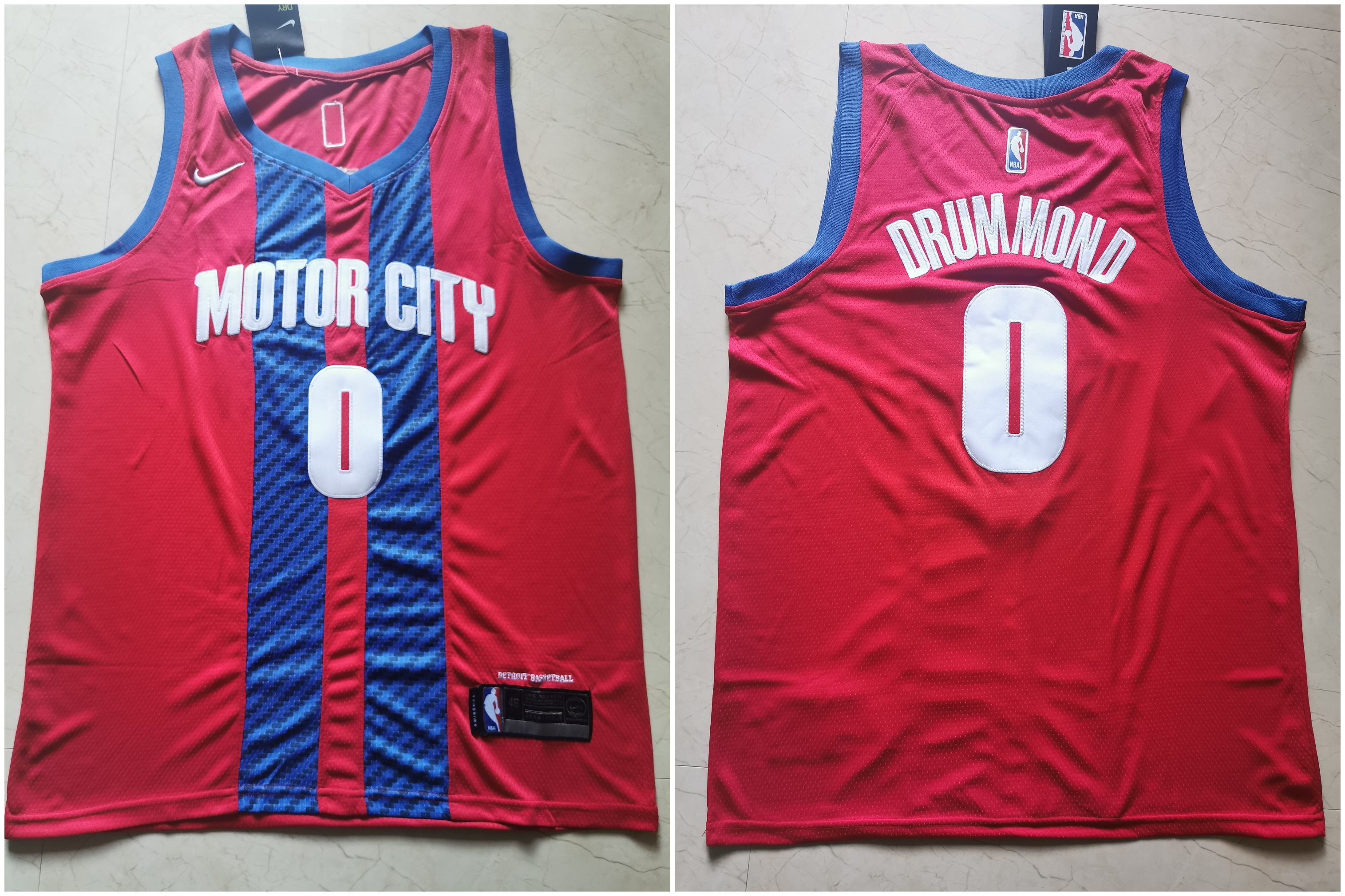 Pistons 0 Andre Drummond Red 2019-20 City Edition Nike Swingman Jersey