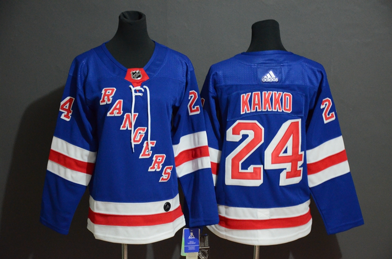 Rangers 24 Kaapo Kakko Blue Adidas Jersey