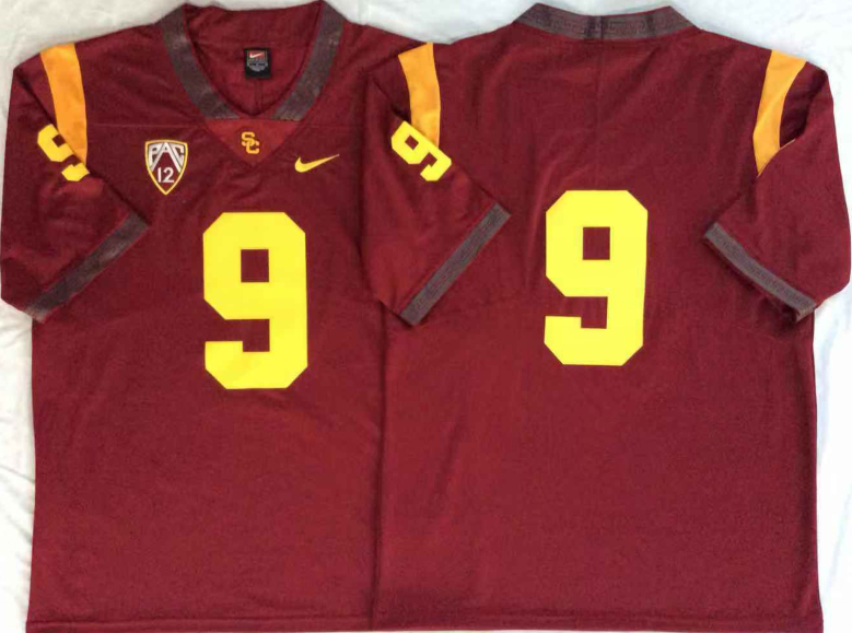 USC Trojans 9 Red College Football Jersey
