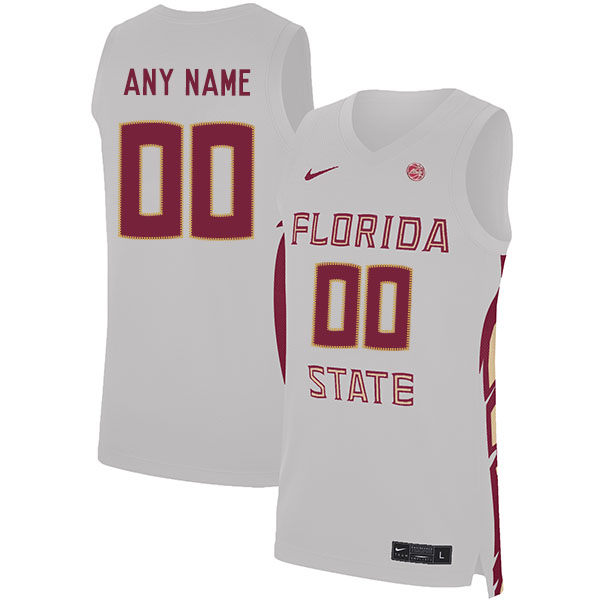 Florida State Seminoles Customized White Nike Basketball College Jersey