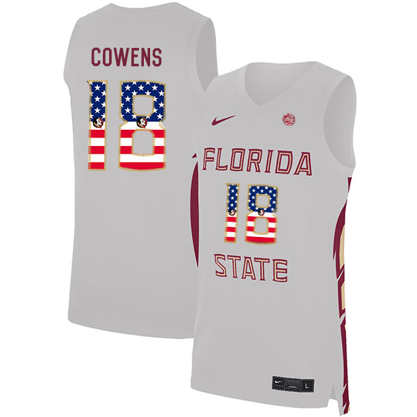 Florida State Seminoles 18 Dave Cowens White Nike USA Flag Basketball College Jersey